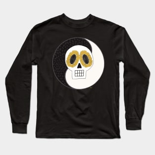 Yin Yang Skull Long Sleeve T-Shirt